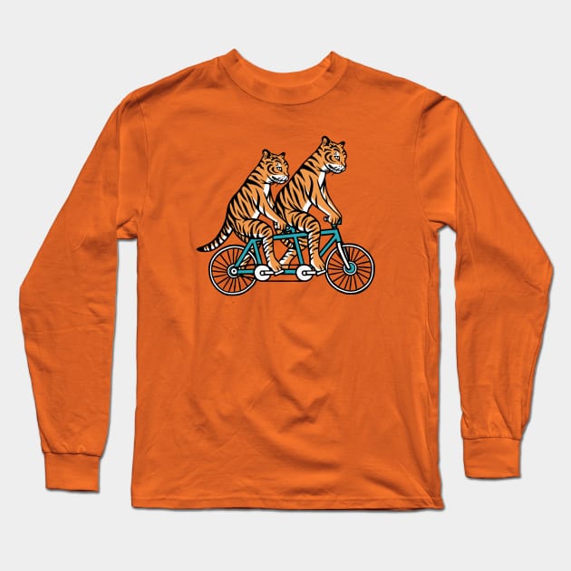 Tandem Tigers Long Sleeve T-Shirt by ElectricCatnip
